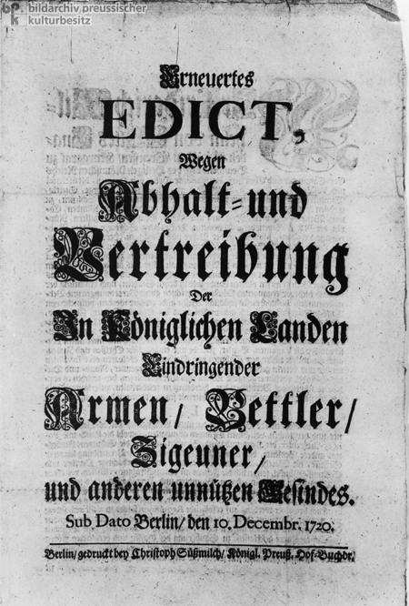 Edict on Keeping Out and Banishing “Useless Riff-Raff” (December 10, 1720)